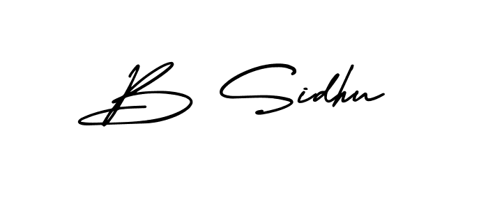 You should practise on your own different ways (AmerikaSignatureDemo-Regular) to write your name (B Sidhu) in signature. don't let someone else do it for you. B Sidhu signature style 3 images and pictures png