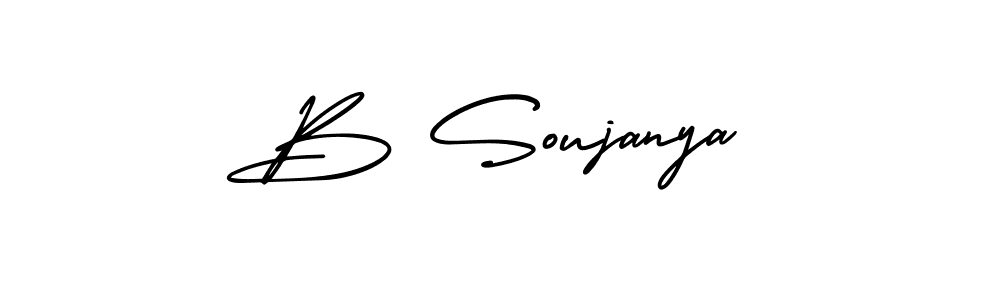 You can use this online signature creator to create a handwritten signature for the name B Soujanya. This is the best online autograph maker. B Soujanya signature style 3 images and pictures png