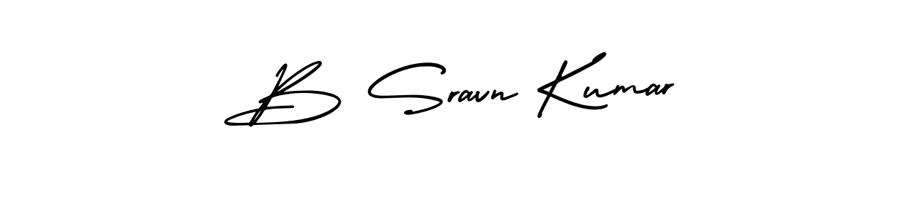 Design your own signature with our free online signature maker. With this signature software, you can create a handwritten (AmerikaSignatureDemo-Regular) signature for name B Sravn Kumar. B Sravn Kumar signature style 3 images and pictures png