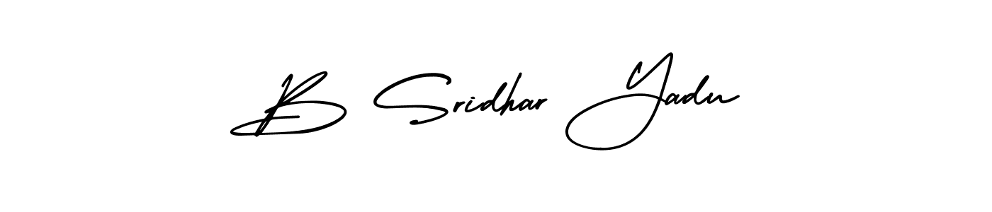 How to make B Sridhar Yadu signature? AmerikaSignatureDemo-Regular is a professional autograph style. Create handwritten signature for B Sridhar Yadu name. B Sridhar Yadu signature style 3 images and pictures png