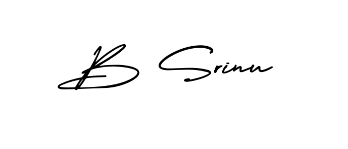 How to make B Srinu signature? AmerikaSignatureDemo-Regular is a professional autograph style. Create handwritten signature for B Srinu name. B Srinu signature style 3 images and pictures png