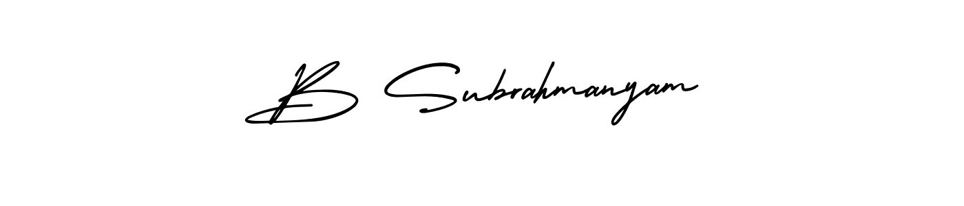 Similarly AmerikaSignatureDemo-Regular is the best handwritten signature design. Signature creator online .You can use it as an online autograph creator for name B Subrahmanyam. B Subrahmanyam signature style 3 images and pictures png