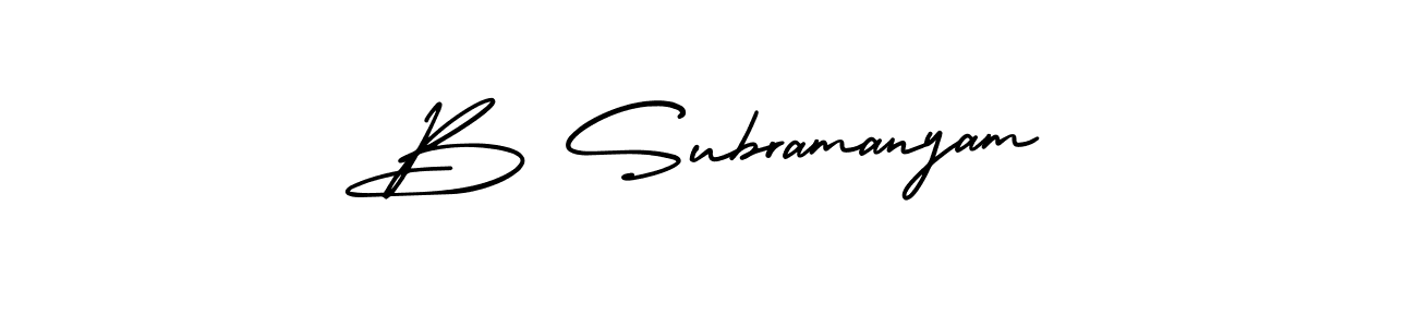 Make a beautiful signature design for name B Subramanyam. Use this online signature maker to create a handwritten signature for free. B Subramanyam signature style 3 images and pictures png