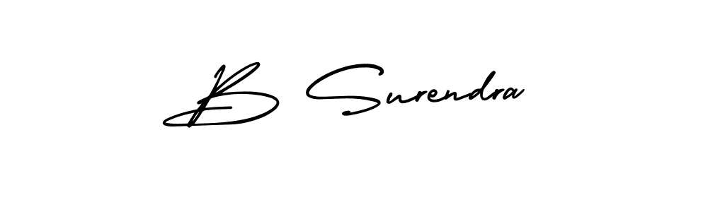 It looks lik you need a new signature style for name B Surendra. Design unique handwritten (AmerikaSignatureDemo-Regular) signature with our free signature maker in just a few clicks. B Surendra signature style 3 images and pictures png