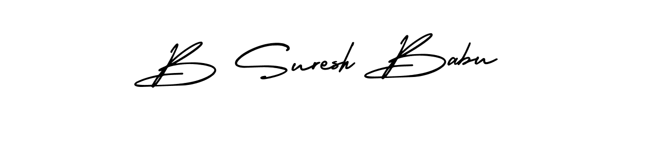 How to make B Suresh Babu signature? AmerikaSignatureDemo-Regular is a professional autograph style. Create handwritten signature for B Suresh Babu name. B Suresh Babu signature style 3 images and pictures png