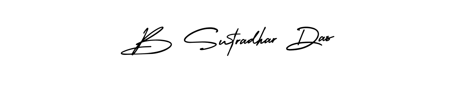 B Sutradhar Das stylish signature style. Best Handwritten Sign (AmerikaSignatureDemo-Regular) for my name. Handwritten Signature Collection Ideas for my name B Sutradhar Das. B Sutradhar Das signature style 3 images and pictures png