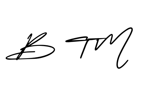 You should practise on your own different ways (AmerikaSignatureDemo-Regular) to write your name (B T M) in signature. don't let someone else do it for you. B T M signature style 3 images and pictures png