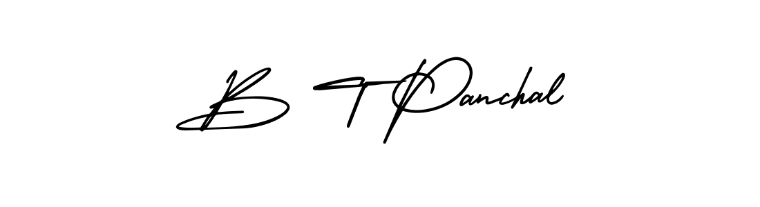 B T Panchal stylish signature style. Best Handwritten Sign (AmerikaSignatureDemo-Regular) for my name. Handwritten Signature Collection Ideas for my name B T Panchal. B T Panchal signature style 3 images and pictures png