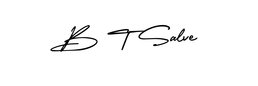 How to make B T Salve signature? AmerikaSignatureDemo-Regular is a professional autograph style. Create handwritten signature for B T Salve name. B T Salve signature style 3 images and pictures png