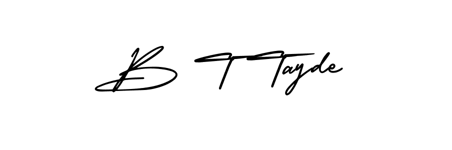 Make a beautiful signature design for name B T Tayde. Use this online signature maker to create a handwritten signature for free. B T Tayde signature style 3 images and pictures png