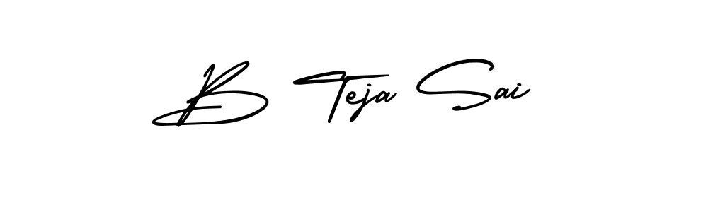 Make a beautiful signature design for name B Teja Sai. With this signature (AmerikaSignatureDemo-Regular) style, you can create a handwritten signature for free. B Teja Sai signature style 3 images and pictures png