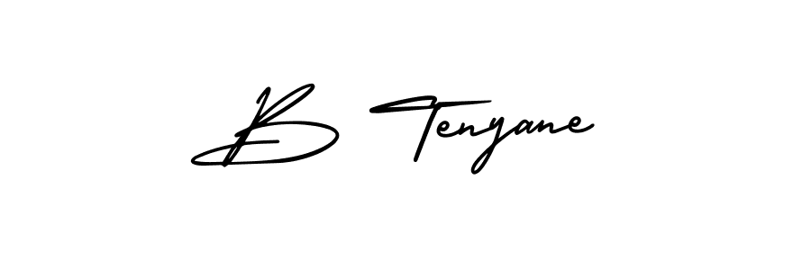 Also You can easily find your signature by using the search form. We will create B Tenyane name handwritten signature images for you free of cost using AmerikaSignatureDemo-Regular sign style. B Tenyane signature style 3 images and pictures png