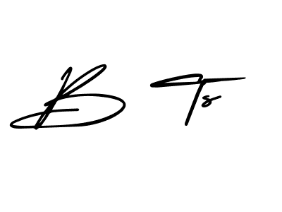 You should practise on your own different ways (AmerikaSignatureDemo-Regular) to write your name (B Ts) in signature. don't let someone else do it for you. B Ts signature style 3 images and pictures png