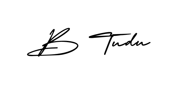 Design your own signature with our free online signature maker. With this signature software, you can create a handwritten (AmerikaSignatureDemo-Regular) signature for name B Tudu. B Tudu signature style 3 images and pictures png