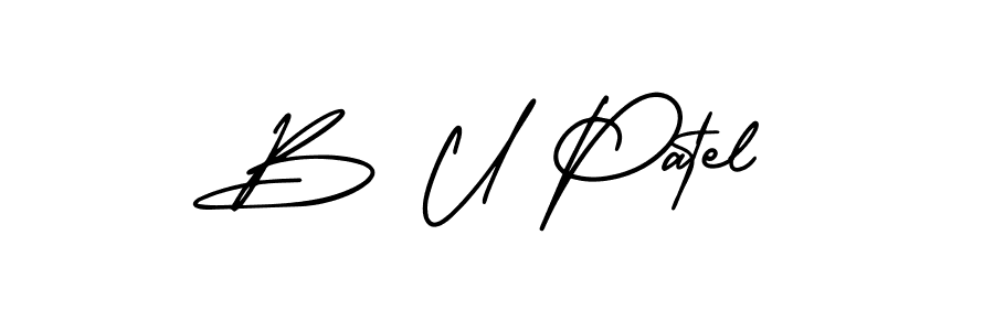 Design your own signature with our free online signature maker. With this signature software, you can create a handwritten (AmerikaSignatureDemo-Regular) signature for name B U Patel. B U Patel signature style 3 images and pictures png