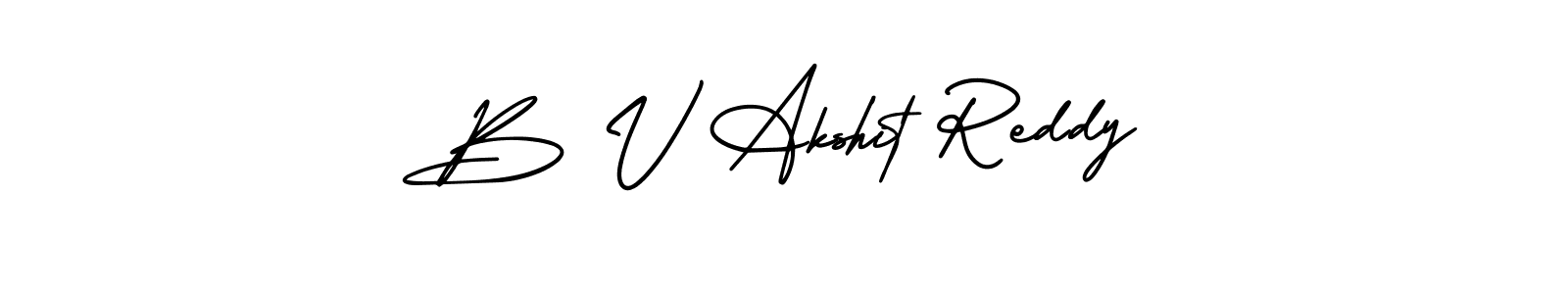 This is the best signature style for the B V Akshit Reddy name. Also you like these signature font (AmerikaSignatureDemo-Regular). Mix name signature. B V Akshit Reddy signature style 3 images and pictures png
