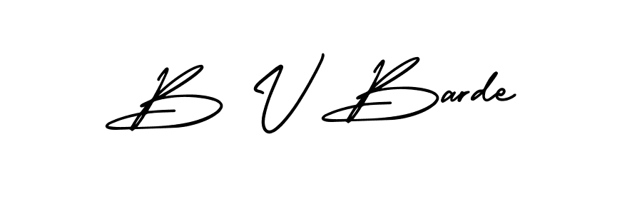 Make a beautiful signature design for name B V Barde. With this signature (AmerikaSignatureDemo-Regular) style, you can create a handwritten signature for free. B V Barde signature style 3 images and pictures png