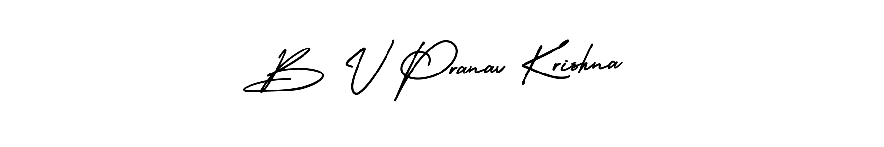 This is the best signature style for the B V Pranav Krishna name. Also you like these signature font (AmerikaSignatureDemo-Regular). Mix name signature. B V Pranav Krishna signature style 3 images and pictures png