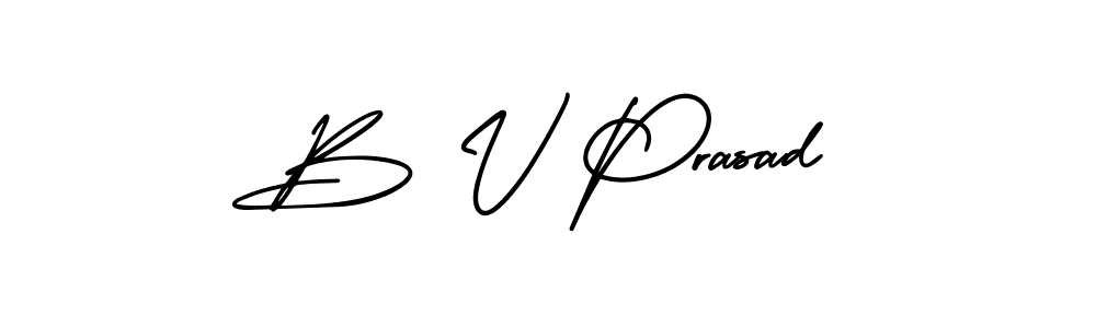 Make a beautiful signature design for name B V Prasad. With this signature (AmerikaSignatureDemo-Regular) style, you can create a handwritten signature for free. B V Prasad signature style 3 images and pictures png