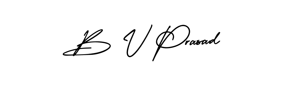 Make a beautiful signature design for name B V Prasad. With this signature (AmerikaSignatureDemo-Regular) style, you can create a handwritten signature for free. B V Prasad signature style 3 images and pictures png