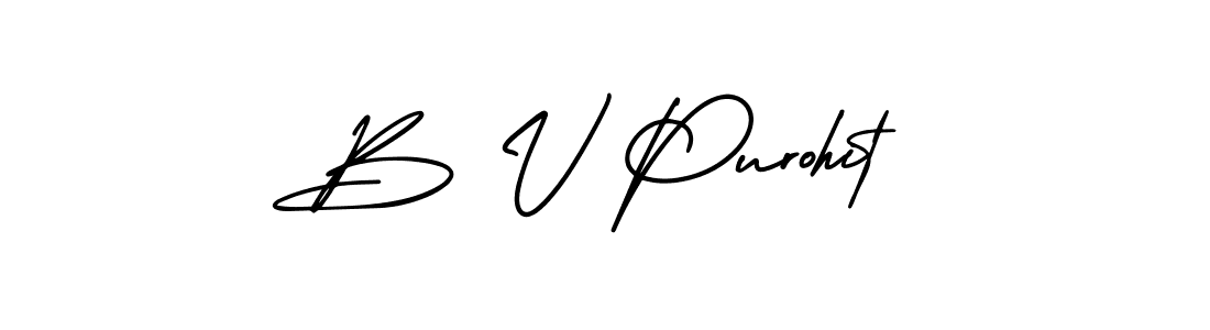 AmerikaSignatureDemo-Regular is a professional signature style that is perfect for those who want to add a touch of class to their signature. It is also a great choice for those who want to make their signature more unique. Get B V Purohit name to fancy signature for free. B V Purohit signature style 3 images and pictures png