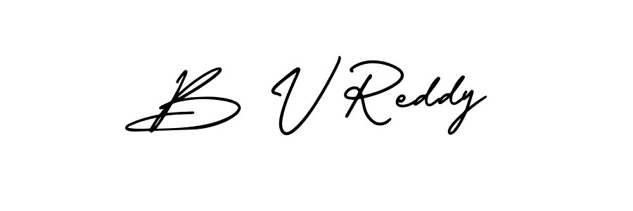 The best way (AmerikaSignatureDemo-Regular) to make a short signature is to pick only two or three words in your name. The name B V Reddy include a total of six letters. For converting this name. B V Reddy signature style 3 images and pictures png