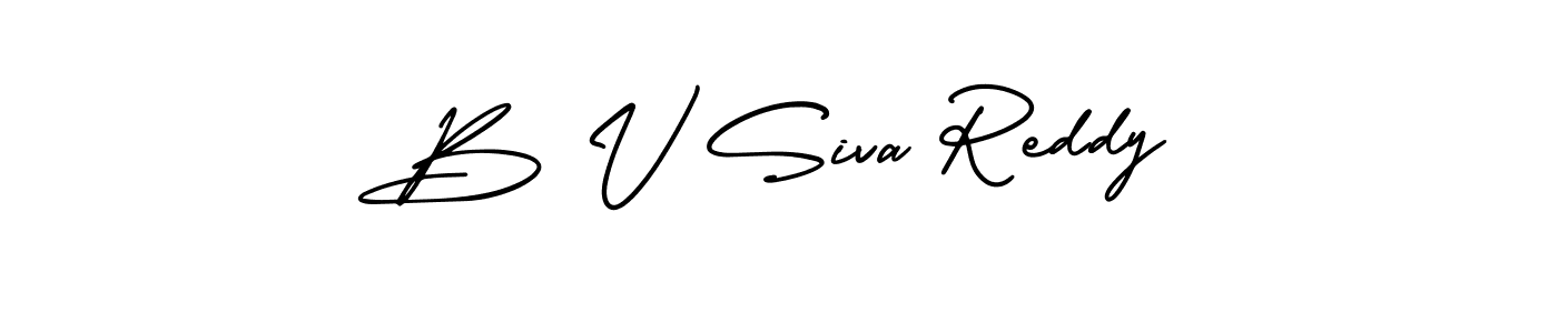 The best way (AmerikaSignatureDemo-Regular) to make a short signature is to pick only two or three words in your name. The name B V Siva Reddy include a total of six letters. For converting this name. B V Siva Reddy signature style 3 images and pictures png