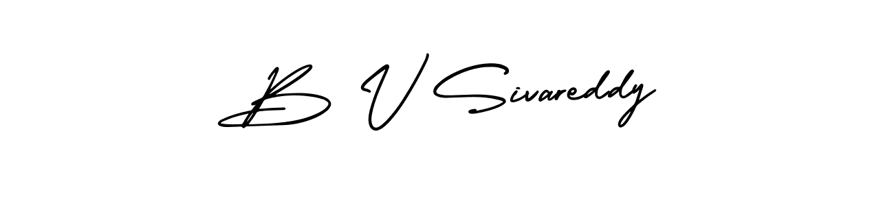 Create a beautiful signature design for name B V Sivareddy. With this signature (AmerikaSignatureDemo-Regular) fonts, you can make a handwritten signature for free. B V Sivareddy signature style 3 images and pictures png