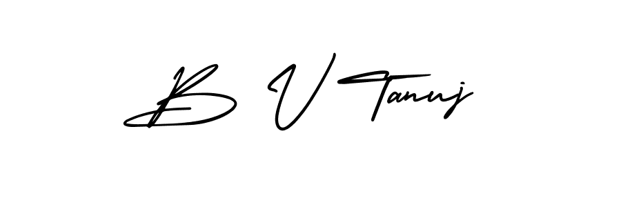 How to Draw B V Tanuj signature style? AmerikaSignatureDemo-Regular is a latest design signature styles for name B V Tanuj. B V Tanuj signature style 3 images and pictures png