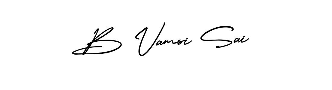 Design your own signature with our free online signature maker. With this signature software, you can create a handwritten (AmerikaSignatureDemo-Regular) signature for name B Vamsi Sai. B Vamsi Sai signature style 3 images and pictures png