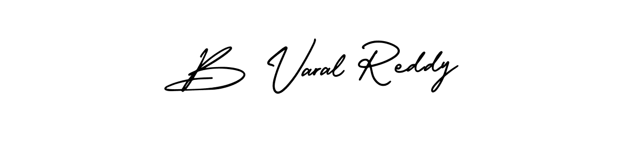 It looks lik you need a new signature style for name B Varal Reddy. Design unique handwritten (AmerikaSignatureDemo-Regular) signature with our free signature maker in just a few clicks. B Varal Reddy signature style 3 images and pictures png