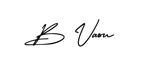 How to make B Vasu signature? AmerikaSignatureDemo-Regular is a professional autograph style. Create handwritten signature for B Vasu name. B Vasu signature style 3 images and pictures png