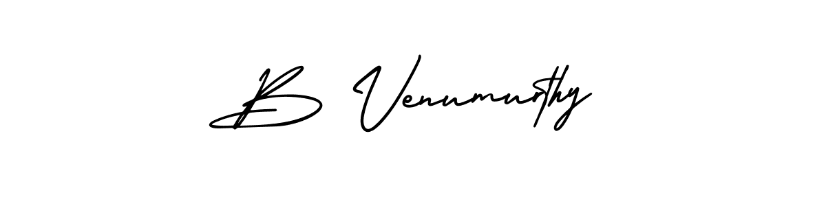 Use a signature maker to create a handwritten signature online. With this signature software, you can design (AmerikaSignatureDemo-Regular) your own signature for name B Venumurthy. B Venumurthy signature style 3 images and pictures png