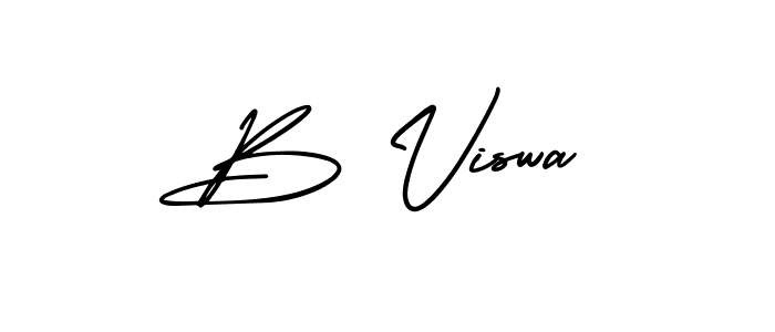 Use a signature maker to create a handwritten signature online. With this signature software, you can design (AmerikaSignatureDemo-Regular) your own signature for name B Viswa. B Viswa signature style 3 images and pictures png