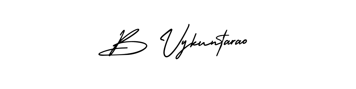 if you are searching for the best signature style for your name B Vykuntarao. so please give up your signature search. here we have designed multiple signature styles  using AmerikaSignatureDemo-Regular. B Vykuntarao signature style 3 images and pictures png