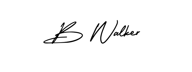 You should practise on your own different ways (AmerikaSignatureDemo-Regular) to write your name (B Walker) in signature. don't let someone else do it for you. B Walker signature style 3 images and pictures png