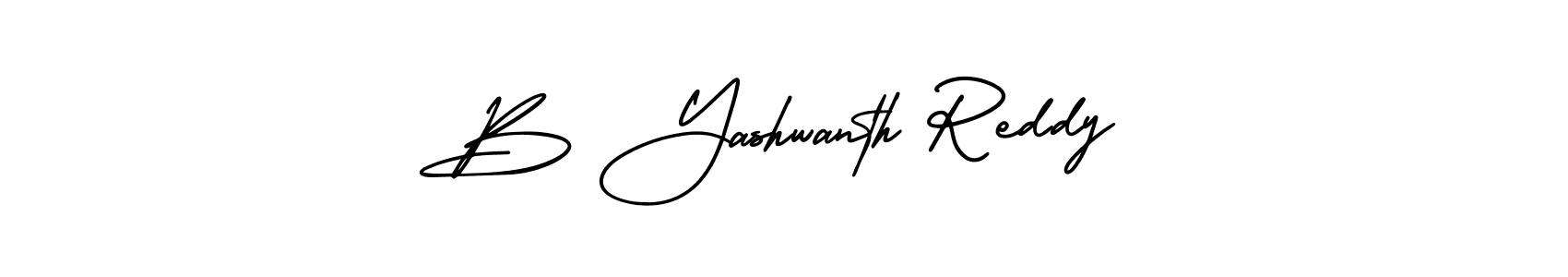 The best way (AmerikaSignatureDemo-Regular) to make a short signature is to pick only two or three words in your name. The name B Yashwanth Reddy include a total of six letters. For converting this name. B Yashwanth Reddy signature style 3 images and pictures png