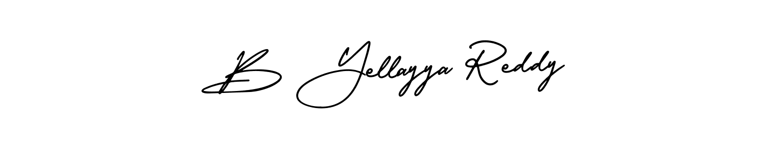 How to make B Yellayya Reddy signature? AmerikaSignatureDemo-Regular is a professional autograph style. Create handwritten signature for B Yellayya Reddy name. B Yellayya Reddy signature style 3 images and pictures png