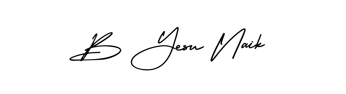 How to make B Yesu Naik name signature. Use AmerikaSignatureDemo-Regular style for creating short signs online. This is the latest handwritten sign. B Yesu Naik signature style 3 images and pictures png