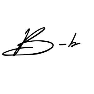 Design your own signature with our free online signature maker. With this signature software, you can create a handwritten (AmerikaSignatureDemo-Regular) signature for name B-b. B-b signature style 3 images and pictures png