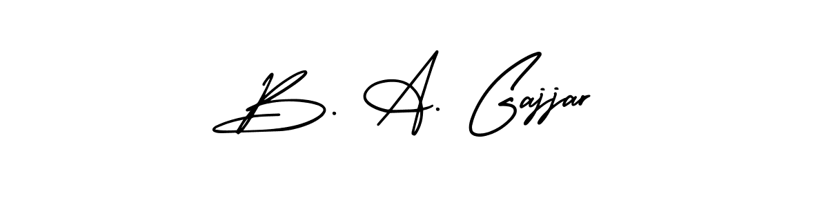 Similarly AmerikaSignatureDemo-Regular is the best handwritten signature design. Signature creator online .You can use it as an online autograph creator for name B. A. Gajjar. B. A. Gajjar signature style 3 images and pictures png