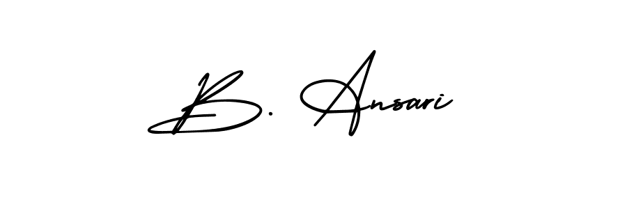 It looks lik you need a new signature style for name B. Ansari. Design unique handwritten (AmerikaSignatureDemo-Regular) signature with our free signature maker in just a few clicks. B. Ansari signature style 3 images and pictures png