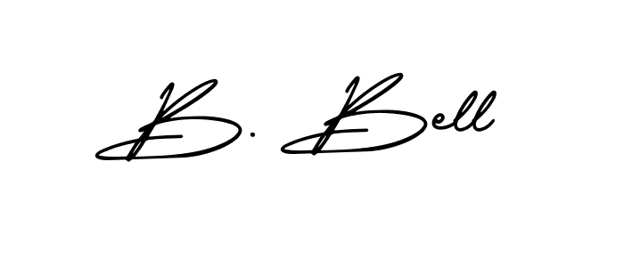 Create a beautiful signature design for name B. Bell. With this signature (AmerikaSignatureDemo-Regular) fonts, you can make a handwritten signature for free. B. Bell signature style 3 images and pictures png