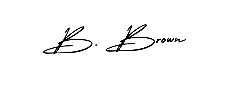 How to Draw B. Brown signature style? AmerikaSignatureDemo-Regular is a latest design signature styles for name B. Brown. B. Brown signature style 3 images and pictures png