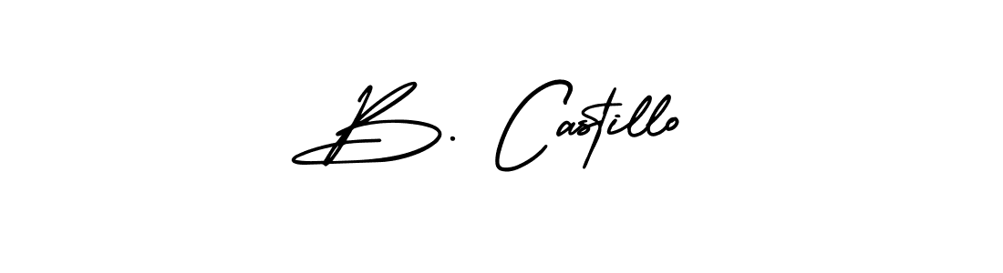 Create a beautiful signature design for name B. Castillo. With this signature (AmerikaSignatureDemo-Regular) fonts, you can make a handwritten signature for free. B. Castillo signature style 3 images and pictures png