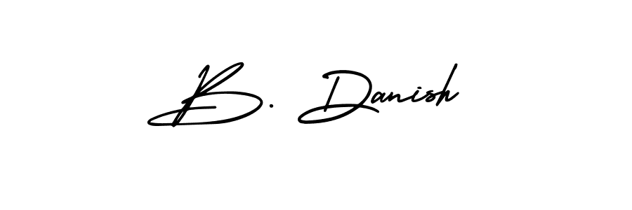 Create a beautiful signature design for name B. Danish. With this signature (AmerikaSignatureDemo-Regular) fonts, you can make a handwritten signature for free. B. Danish signature style 3 images and pictures png