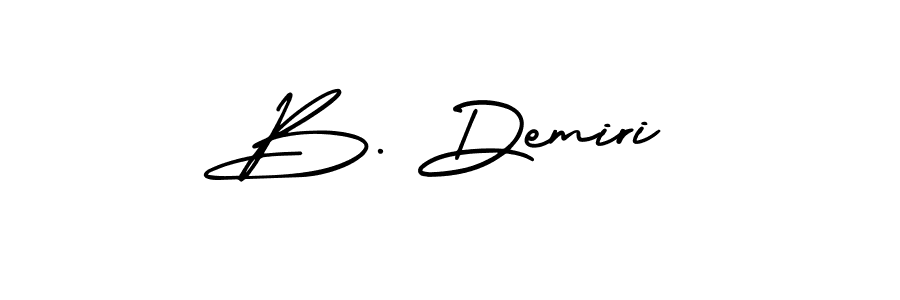 Similarly AmerikaSignatureDemo-Regular is the best handwritten signature design. Signature creator online .You can use it as an online autograph creator for name B. Demiri. B. Demiri signature style 3 images and pictures png