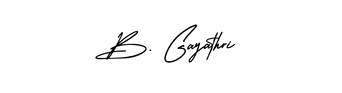 It looks lik you need a new signature style for name B. Gayathri. Design unique handwritten (AmerikaSignatureDemo-Regular) signature with our free signature maker in just a few clicks. B. Gayathri signature style 3 images and pictures png