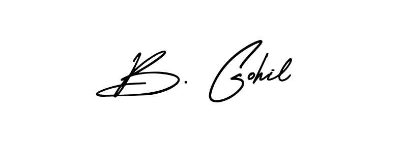 Make a short B. Gohil signature style. Manage your documents anywhere anytime using AmerikaSignatureDemo-Regular. Create and add eSignatures, submit forms, share and send files easily. B. Gohil signature style 3 images and pictures png