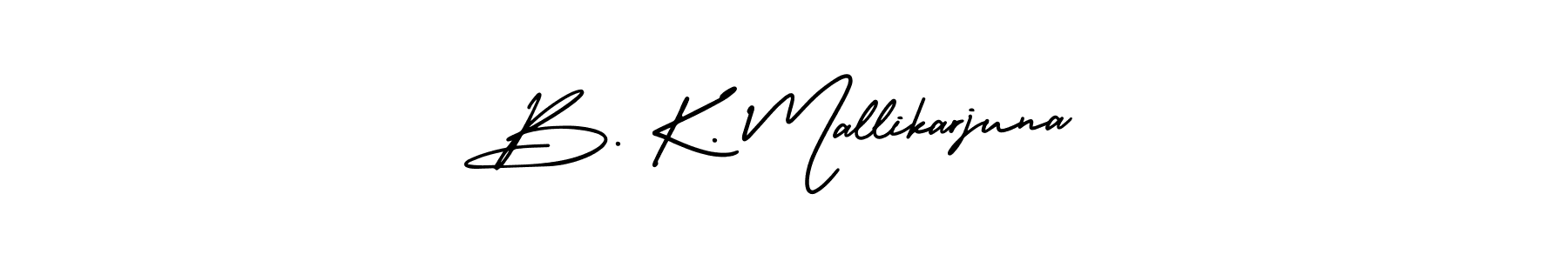 Design your own signature with our free online signature maker. With this signature software, you can create a handwritten (AmerikaSignatureDemo-Regular) signature for name B. K. Mallikarjuna. B. K. Mallikarjuna signature style 3 images and pictures png